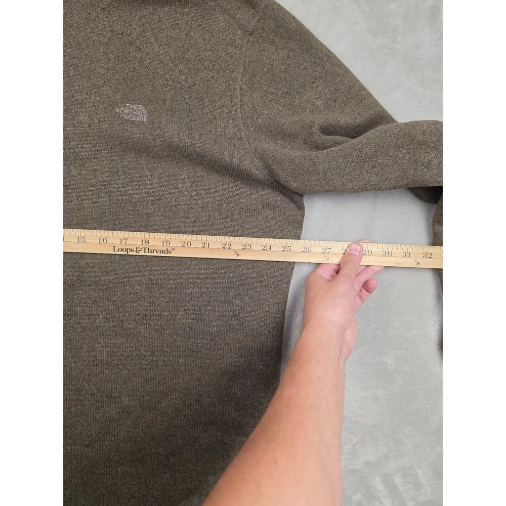 The North Face Quarter Zip Sweater Mens XXL Brown Fleece Pullover Outdoor Hiking